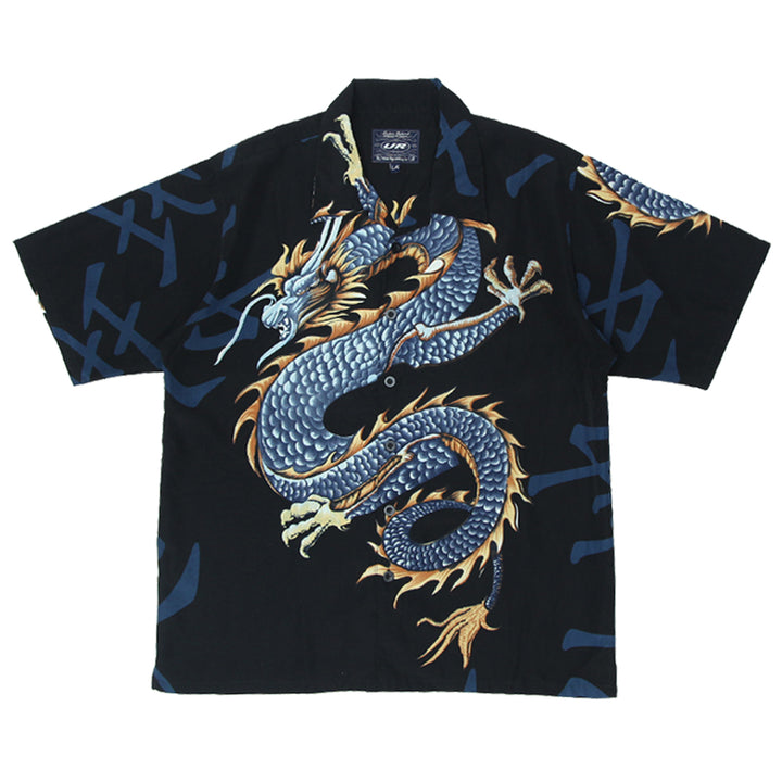 Men Urban Rags Dragon AOP Short Sleeve Shirt - Fashion Rerun Vintage Migration_Shirt