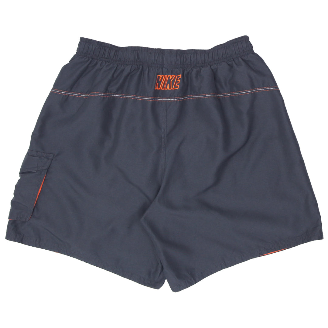 Mens Nike Embroidered Mesh Line Gray Swim Shorts - Fashion Rerun Vintage Migration_Shorts
