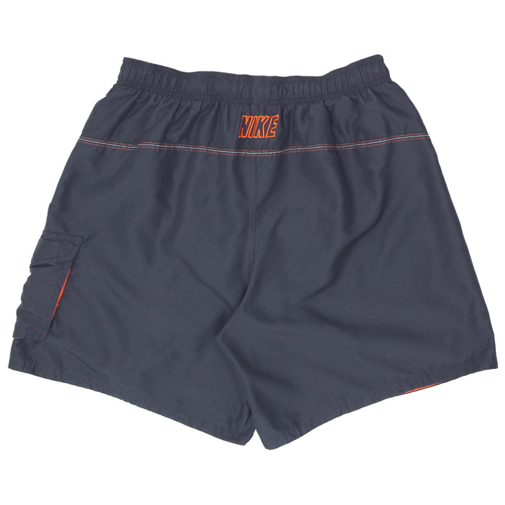 Mens Nike Embroidered Mesh Line Gray Swim Shorts - Fashion Rerun Vintage Migration_Shorts