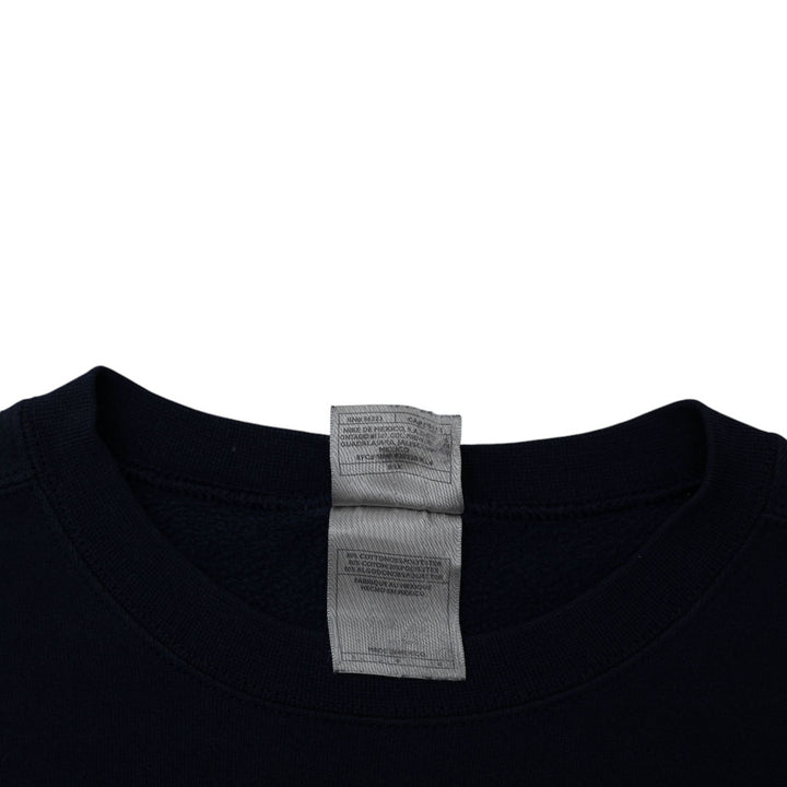 Vintage Mens Nike Sweatshirt Navy Blue Fleece Logo Essential | Migration_Sweatshirt - Detail View | Fashion Rerun