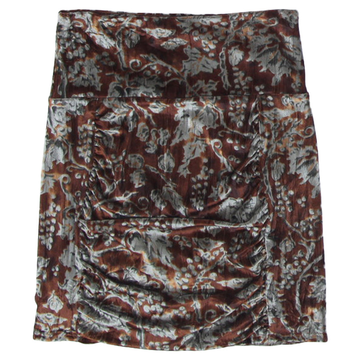 Y2K Ladies Free People Floral Velvet Mini Skirt
