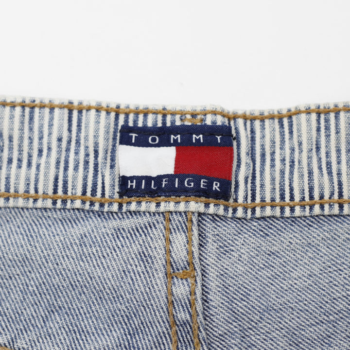 Vintage Ladies Tommy Hilfiger Striped Waistband Straight Leg Jeans Size 16