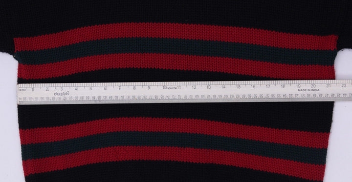 Vintage Polo By Ralph Lauren Striped 100% Wool Crewneck Sweater