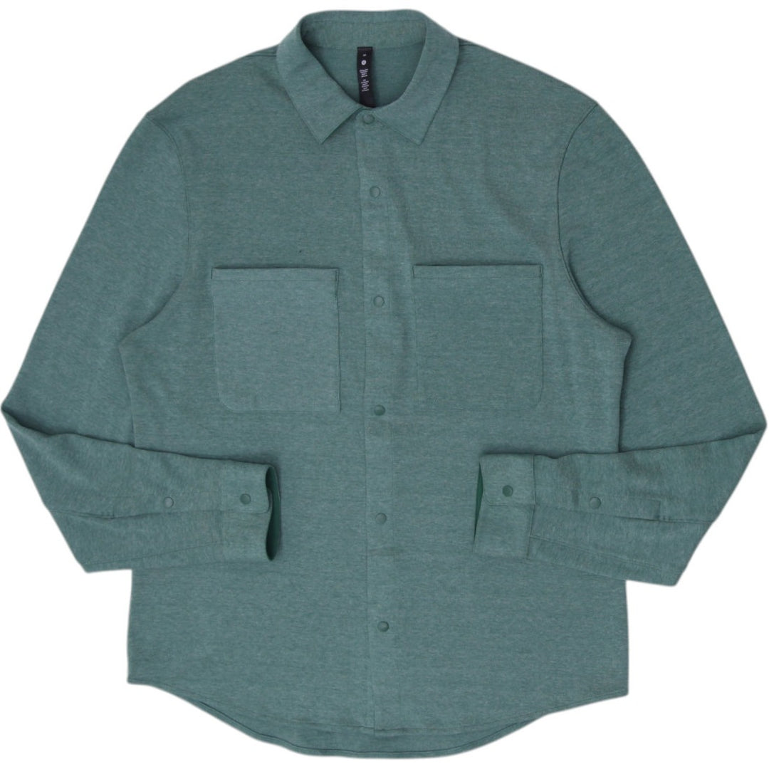 Mens Lululemon Soft Knit Overshirt Snap Front Shacket Shirt Size M