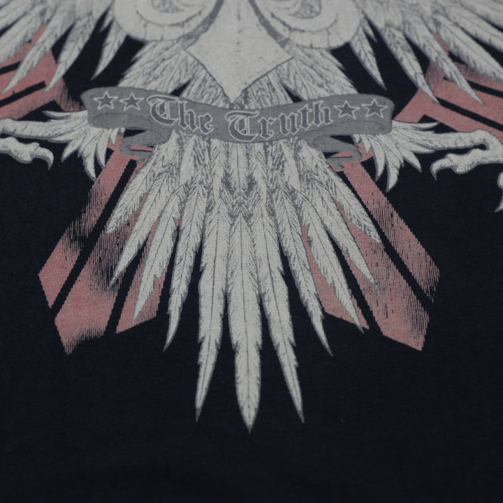 Y2K Mens Affliction Brandon Vera T-Shirt Black Graphic Design