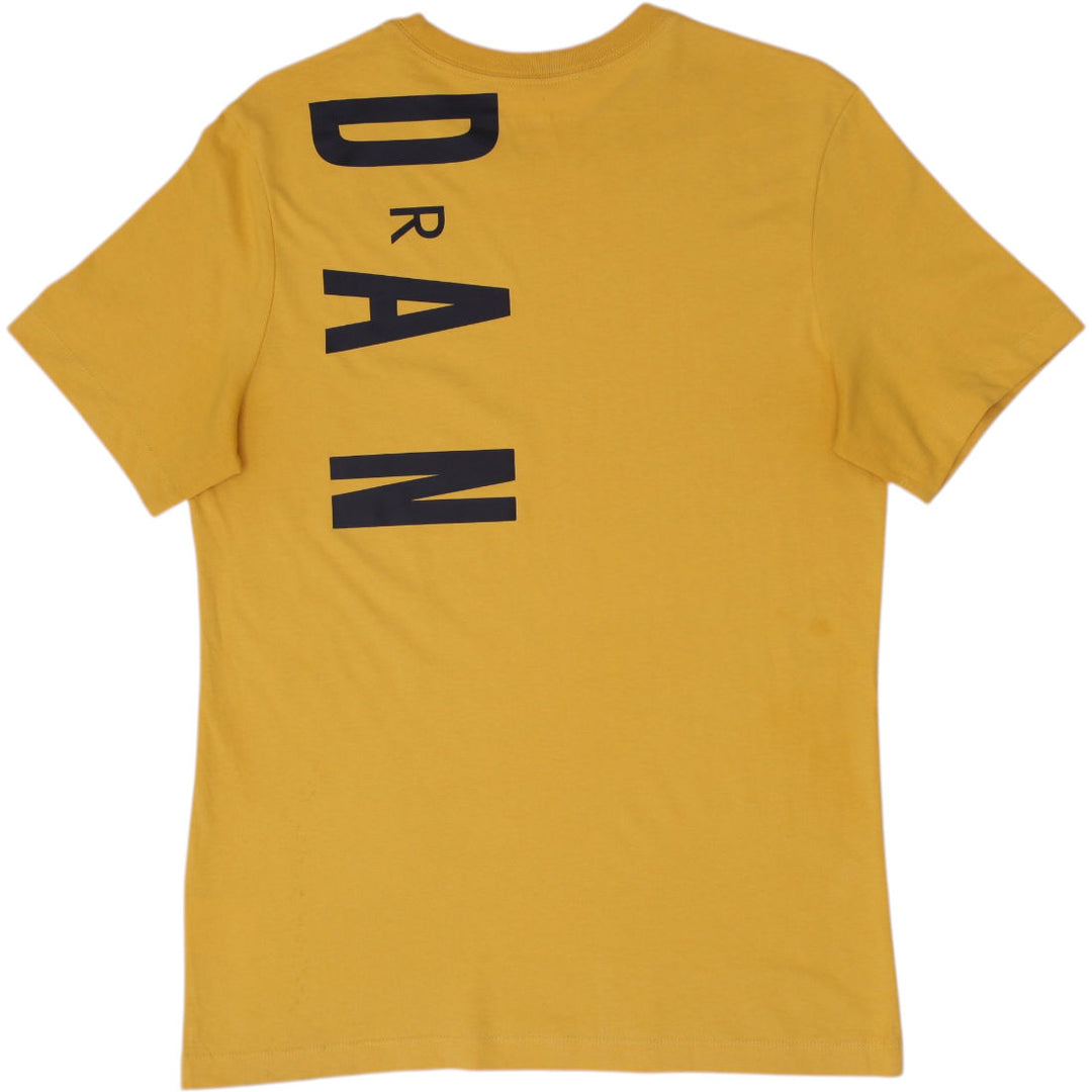 Mens Nike Jordan Men Air Stretch T-Shirt Pollen Yellow Black Jumpman Logo Tee