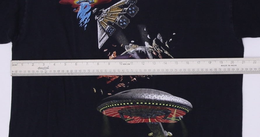 Vintage 90s Boston World Tour Graphic Spaceships T-Shirt | Migration_T-Shirts - Alternate View | Fashion Rerun