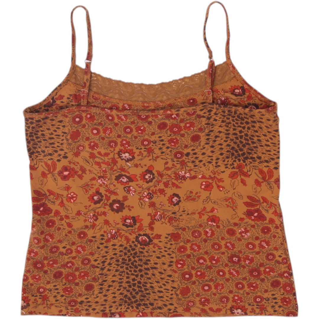 Y2K Ladies TeeCo Floral Animal Print Cami Top Size S