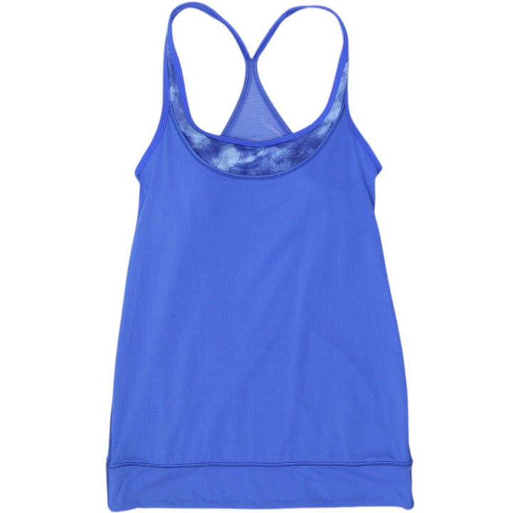 Ladies Lululemon No Limit Tank Top Blue Built-In Bra Racerback Size 4