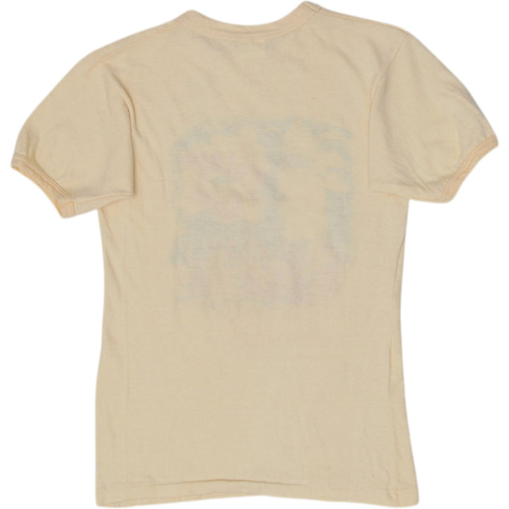 Vintage Ladies Luigi Baretta T-Shirt Yellow Graphic Print Cuban Theme
