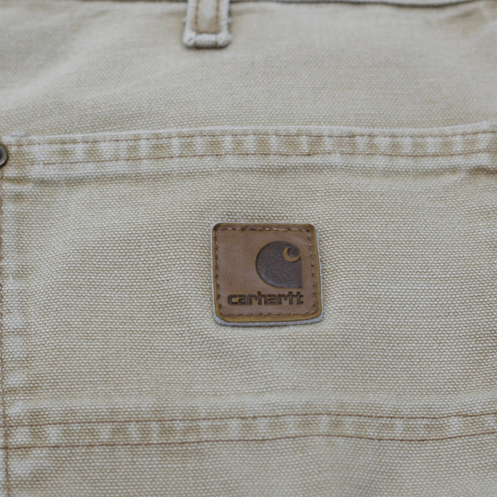 Mens Carhartt B136 BRN Dungaree Fit Double Knee Workwear Pants Size 36 X 30