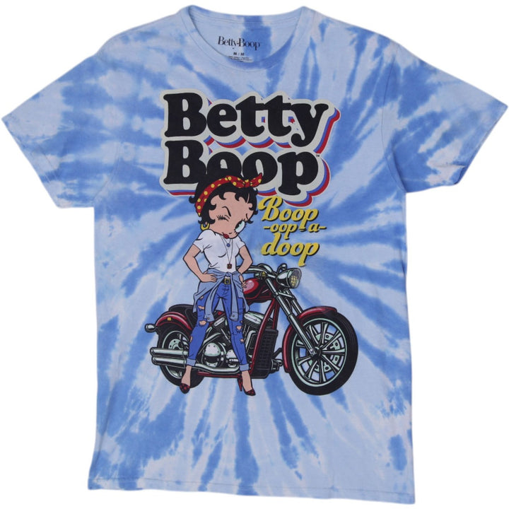 Betty Boop Tie Dye Motorcycle T-Shirt Biker Boop Oop A Doop Size M
