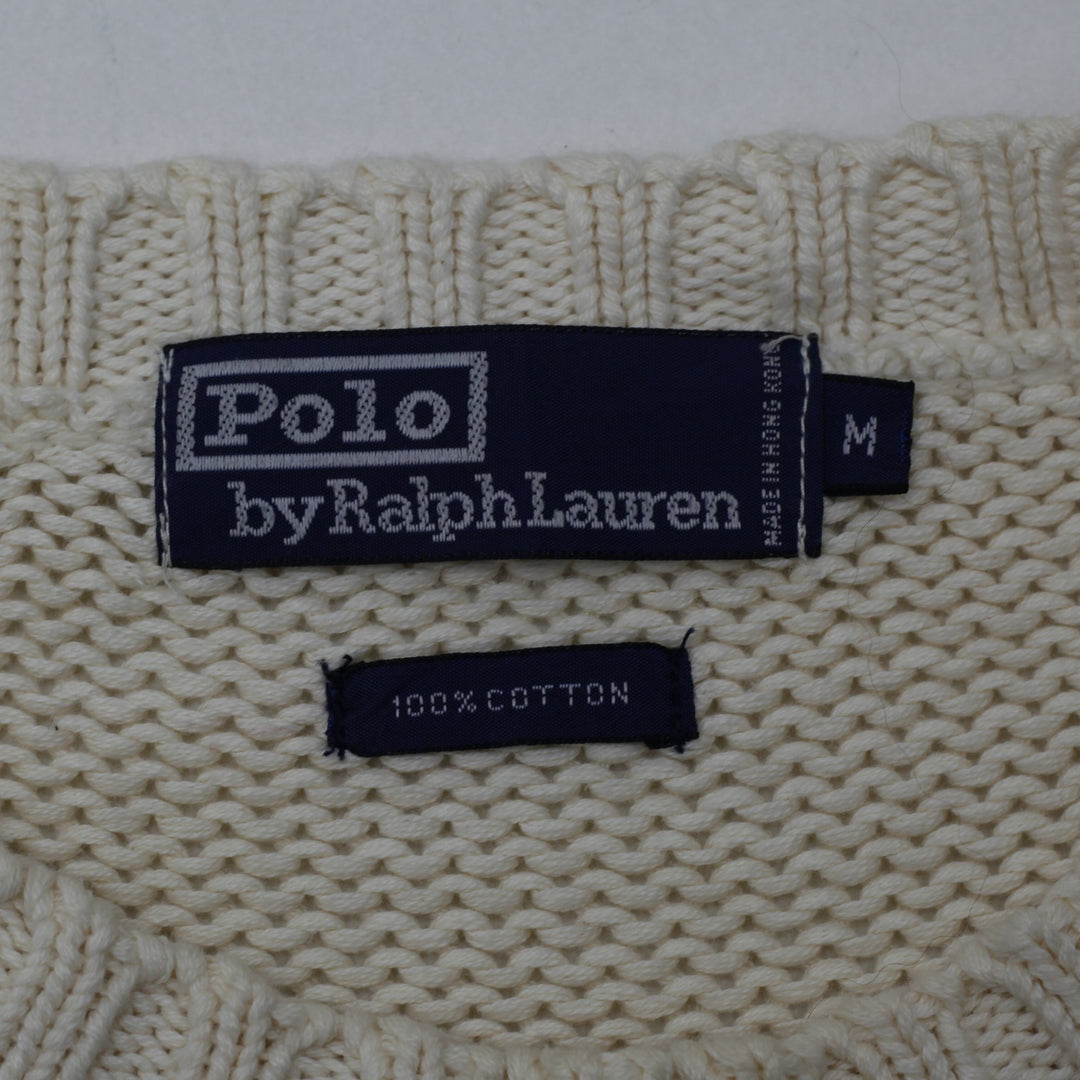 Vintage Polo By Ralph Lauren Iconic Flag Cotton Crewneck Sweater M