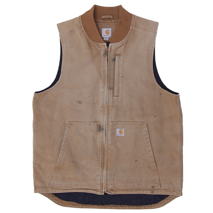 Mens Carhartt 104395-BRN Arctic Quilt Lined Duck Insulated Vest