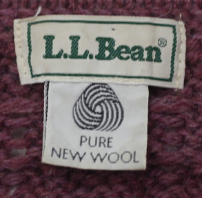 Vintage L.L Bean Pure New Wool Knitted Sweater Cardigan Ladies - Fashion Rerun Vintage Migration_Sweaters