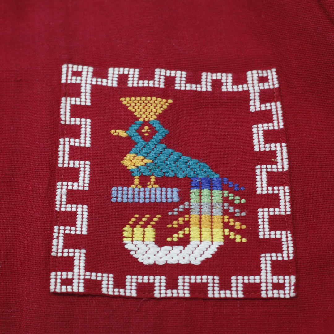 Vintage 80s Panajachel Quetzal Huipil Shirt