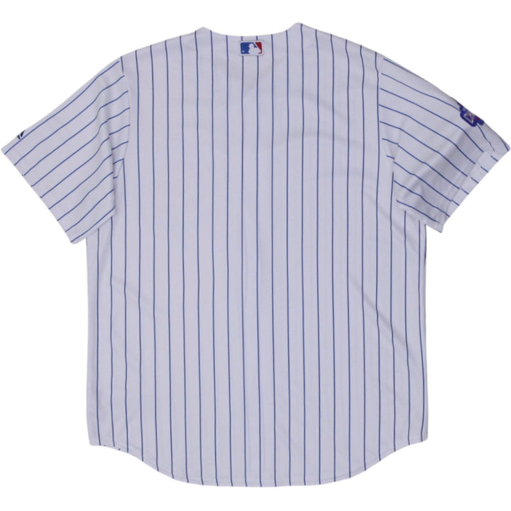 Mens Majestic Cubs Baseball Jersey White Pinstripe MLB