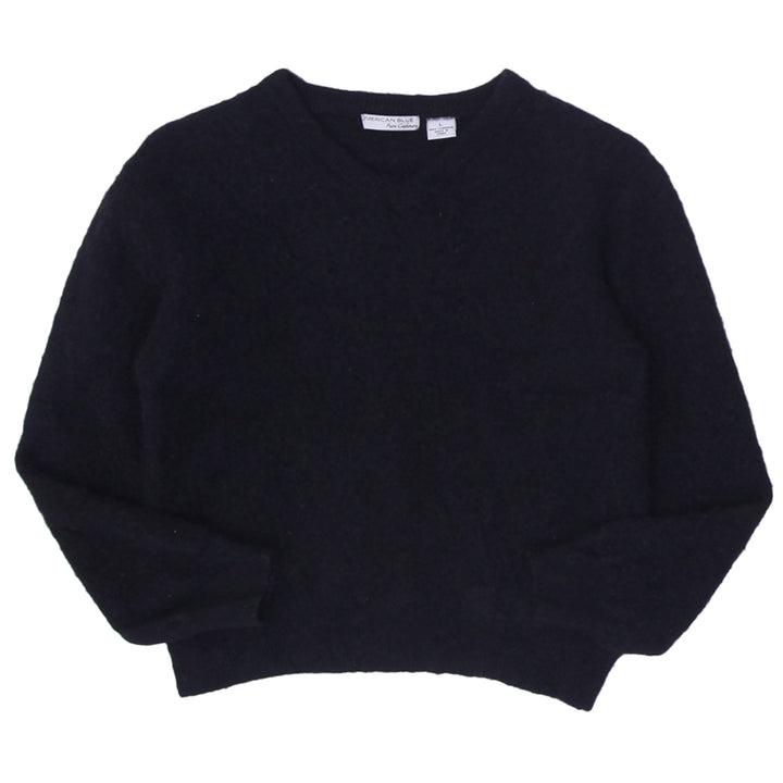Ladies American Blue 100% Pure Cashmere Black Sweater