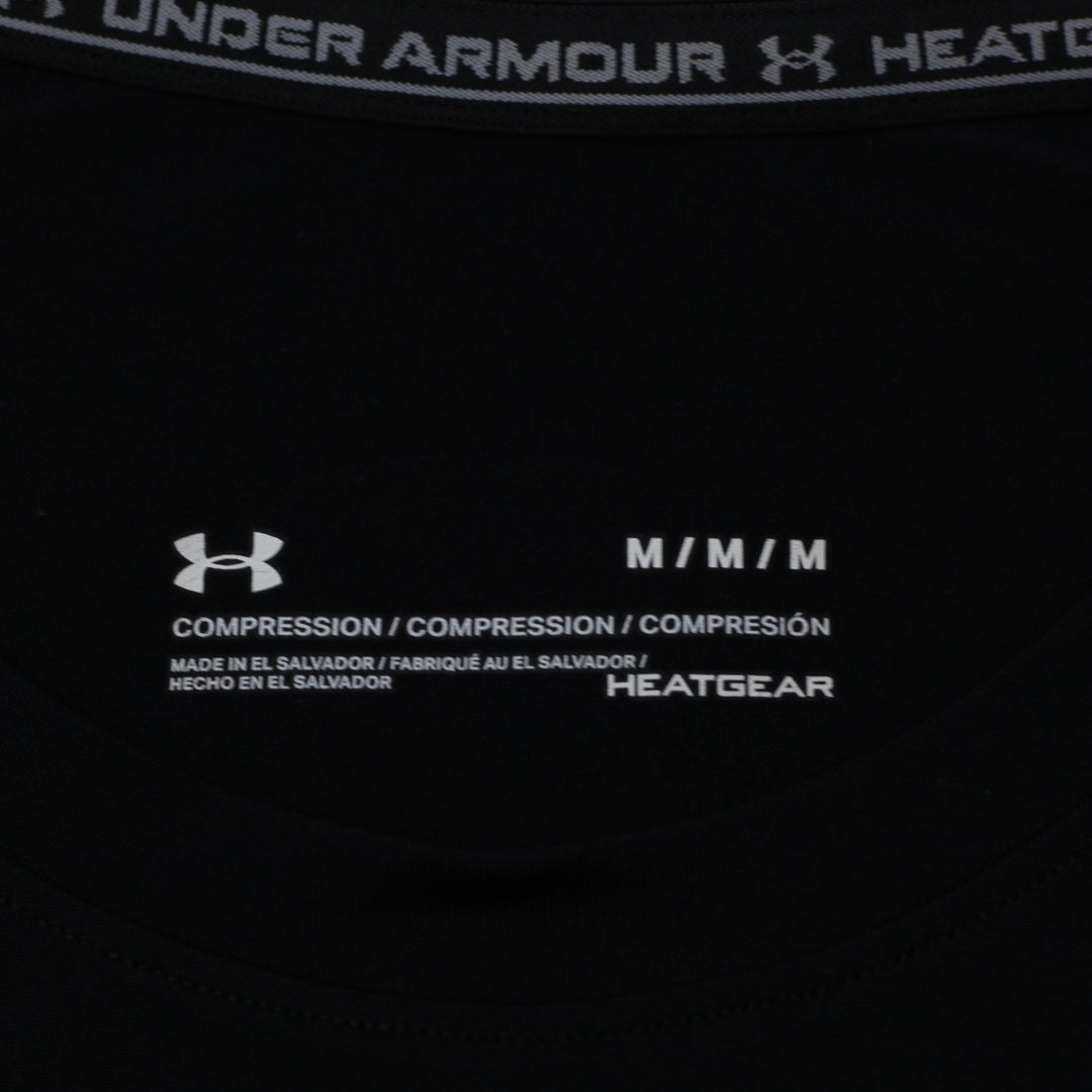 Mens Under Armour HeatGear Compression Short Sleeve Shirt Black Size M
