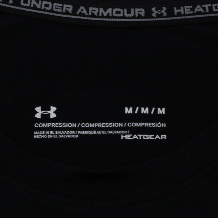 Mens Under Armour HeatGear Compression Short Sleeve Shirt Black Size M