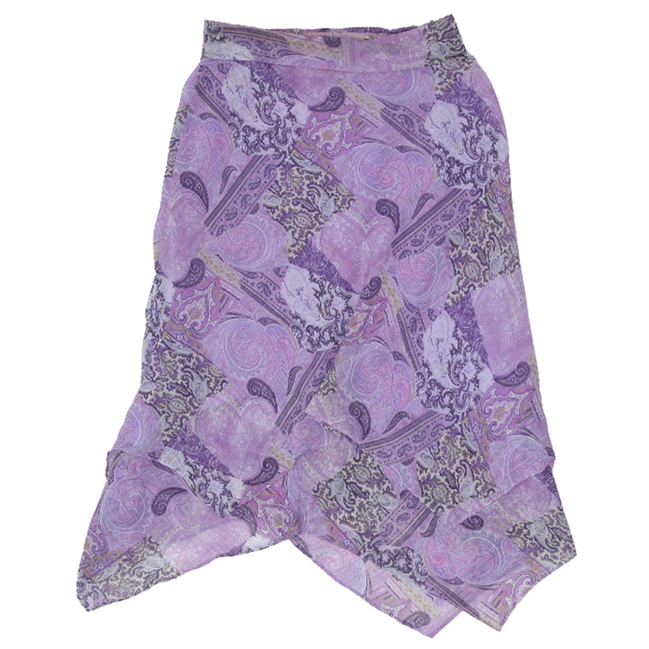 Y2K Purple Paisley Print Maxi Skirt - Fashion Rerun Vintage Migration_Skirt