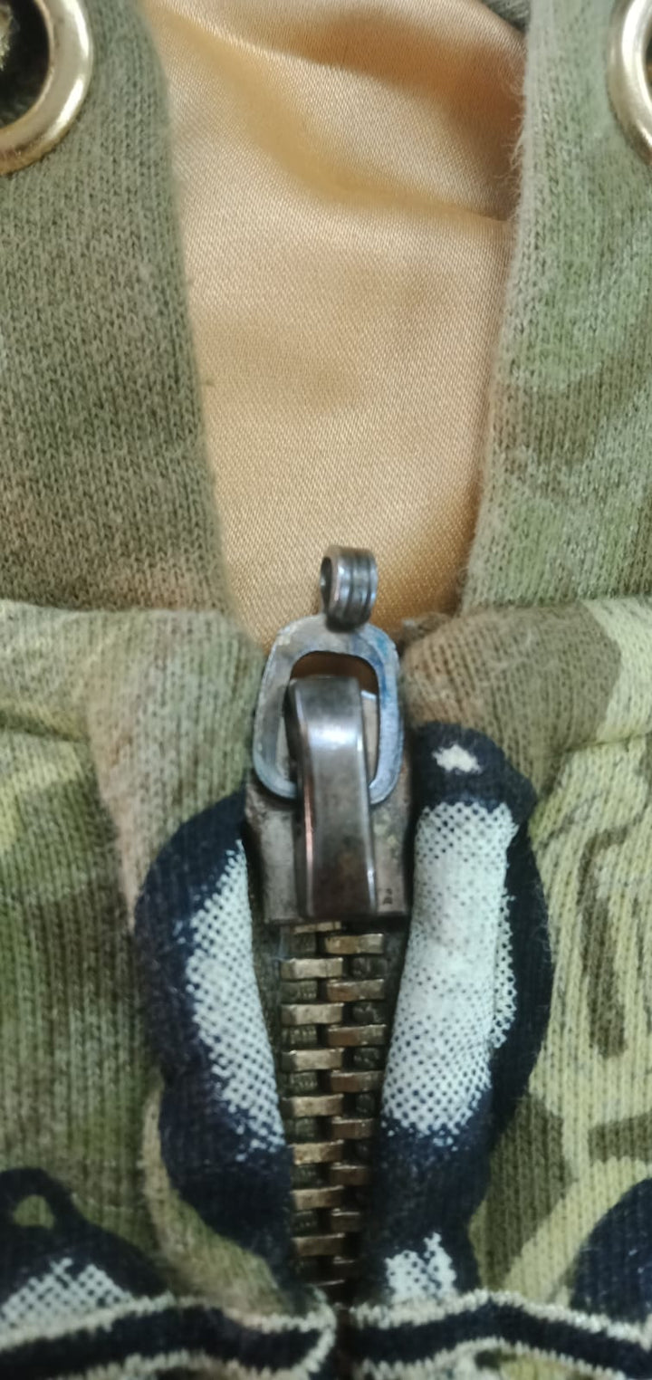 Mens Y2K Christian Audigier Hip Hop University Stoned Skull Print Full Zip Hoodie - Fashion Rerun Vintage Migration_Sweaters