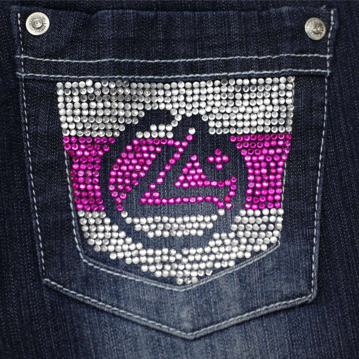 Y2K Ladies Washed Blue Embroidered Pockets Denim Flare Jeans Size 5 | Migration_Jeans & Pants - Detail View | Fashion Rerun