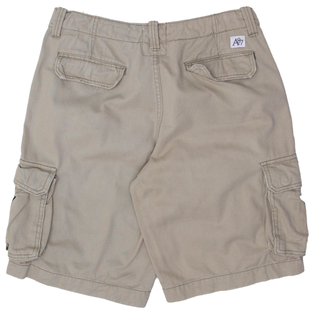 Mens Aeropostale Cargo Shorts Beige Cotton Casual Pockets
