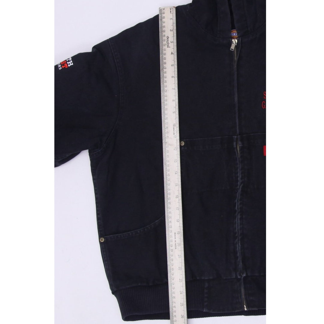 Mens Dickies Hooded Quilt Lined Canvas Duck Work Zip Up Jacket