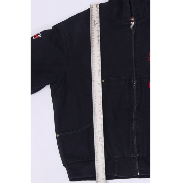 Mens Dickies Hooded Quilt Lined Canvas Duck Work Zip Up Jacket