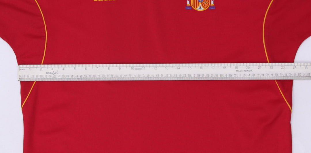 Mens Adidas Spain Soccer Jersey Red Authentic Teamwear '99-02 | Migration_Jerseys - View 8 | Fashion Rerun