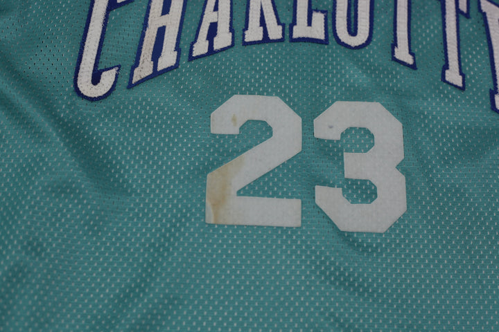 Vintage NBA Spalding Charlotte Hornetts 23 Reversible Basketball Jersey XXL - Fashion Rerun Vintage Migration_Jersey