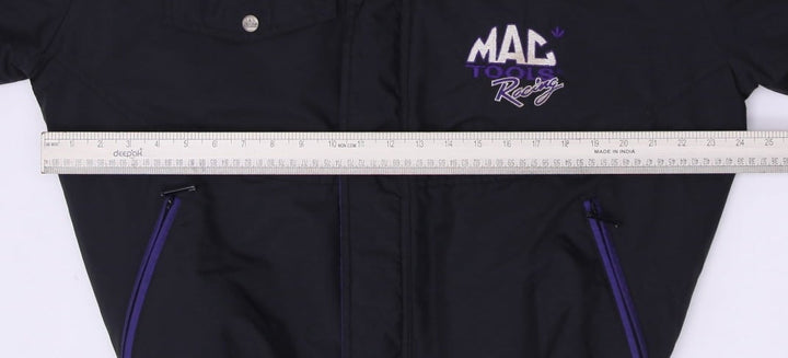 Vintage Mac Tools Racing Purple Black Zip Up Jacket Medium