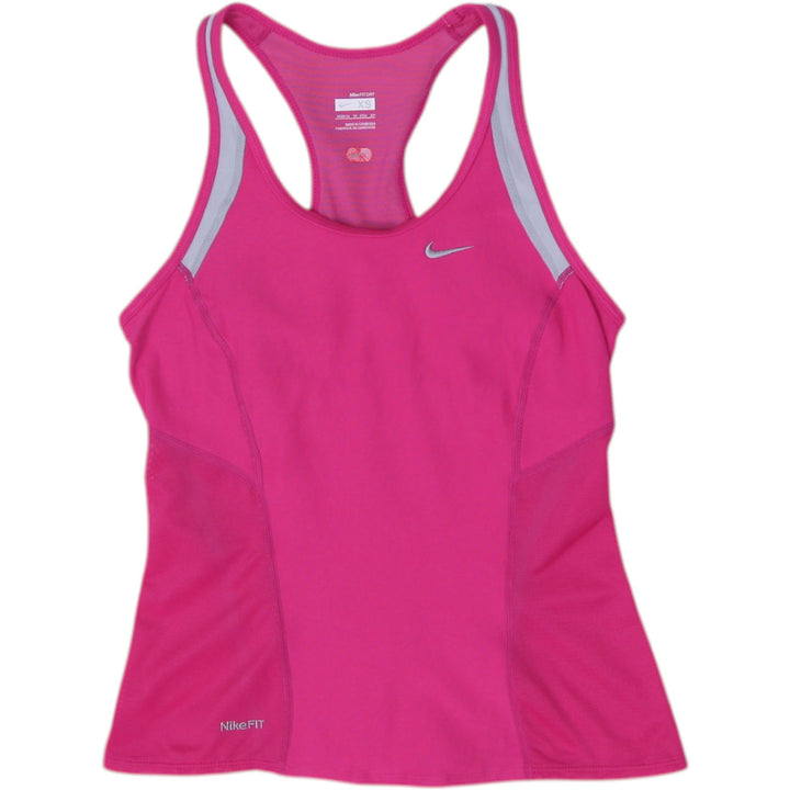 Ladies Nike FIT DRY Racerback Tank Top Built-In Bra Hot Pink Size XS
