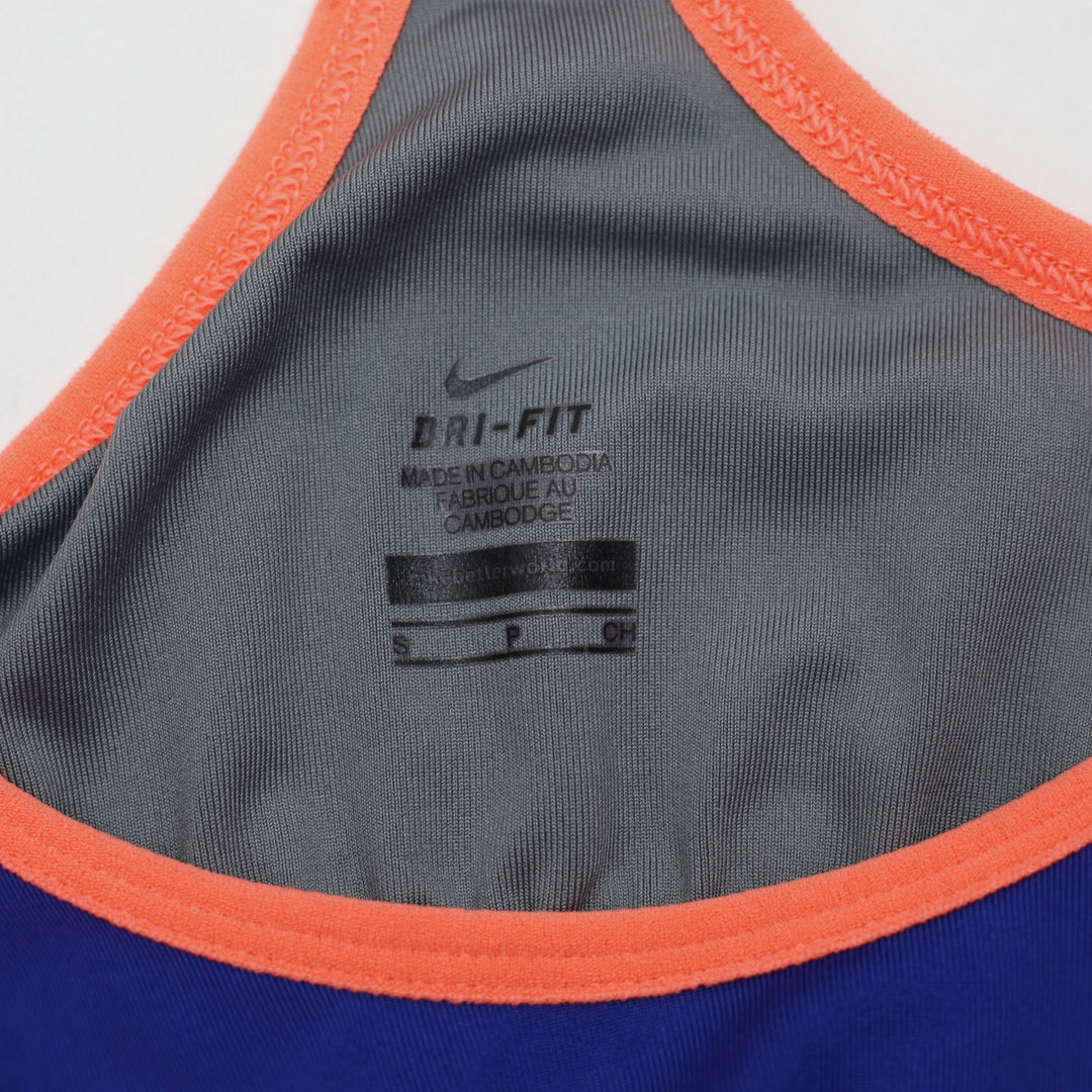 Ladies Nike Dri-Fit Racerback Coral Trim Athletic Tank Top Size S