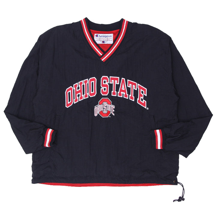 Vintage Champion Ohio State Buckeyes Pullover Windbreaker Black - Fashion Rerun Vintage Migration_Jacket