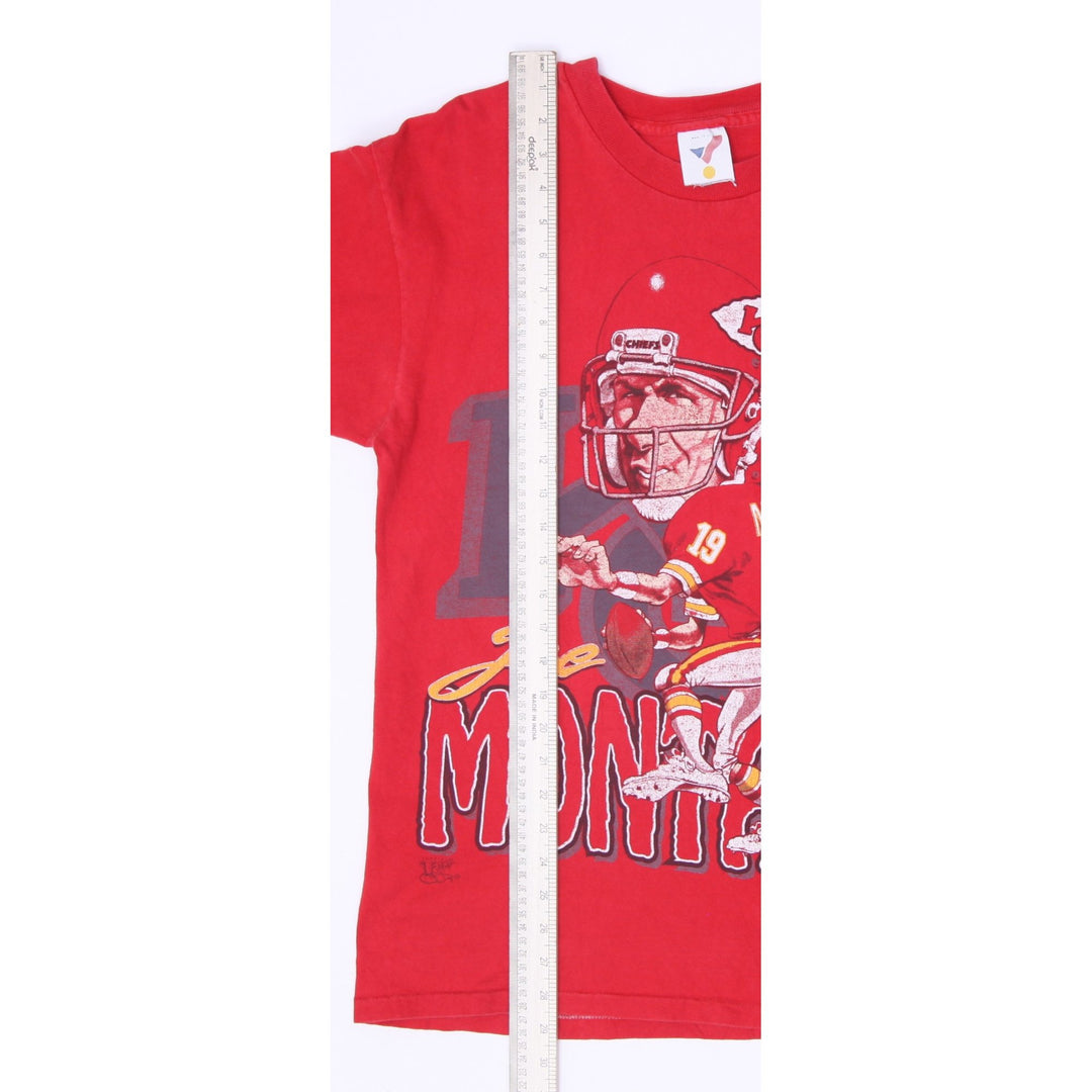 Vintage 1993 Kansas City Chiefs Joe Montana Caricature T-Shirt