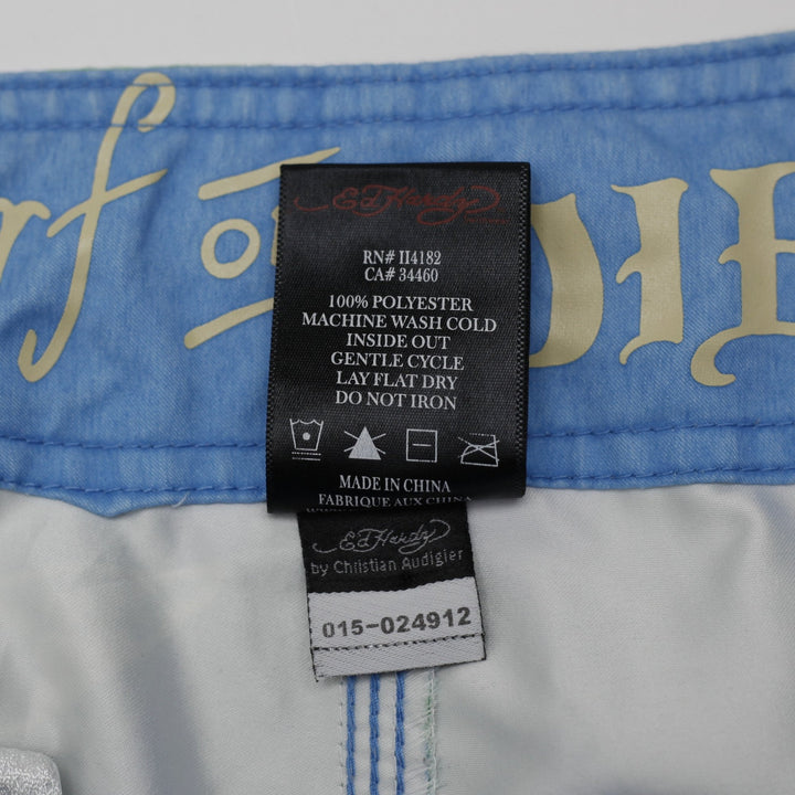Ed Hardy Graphic Swimwear Polyester Boardshorts Size 32 | Migration_Shorts - Detail View | Fashion Rerun