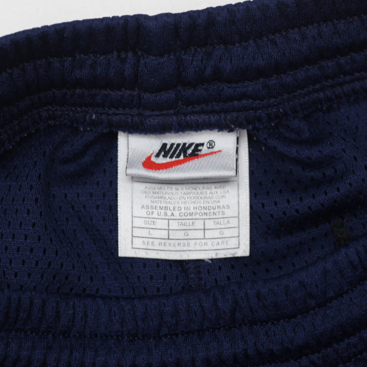 90's Vintage Nike Swoosh Embroidered Mesh Shorts Navy Blue Youth - Fashion Rerun Vintage Migration_Shorts