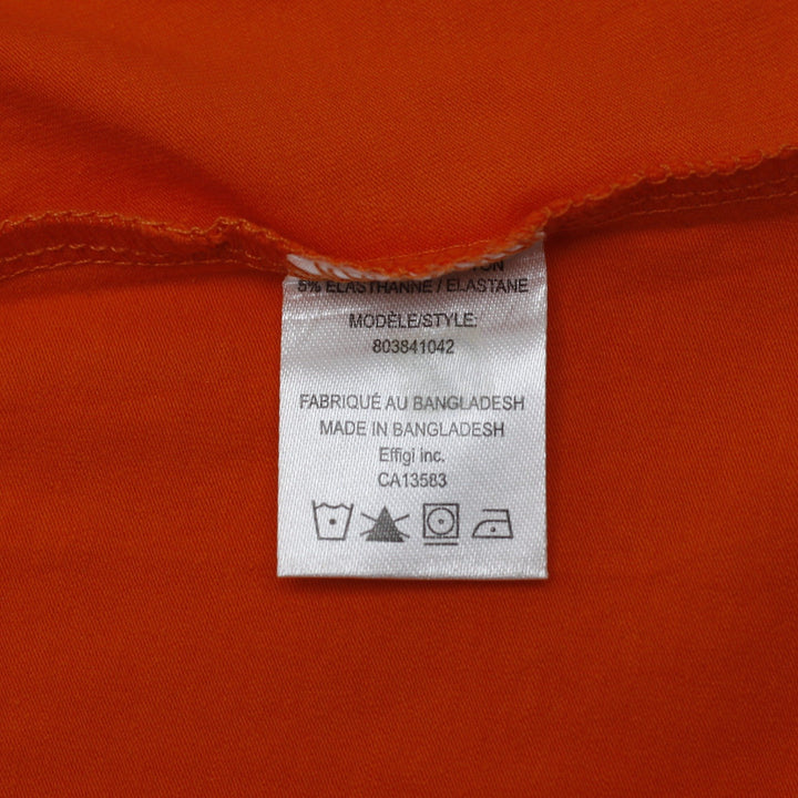 Y2K Ladies TNL Orange Rhinestone Lace Trim Strappy Top Size M