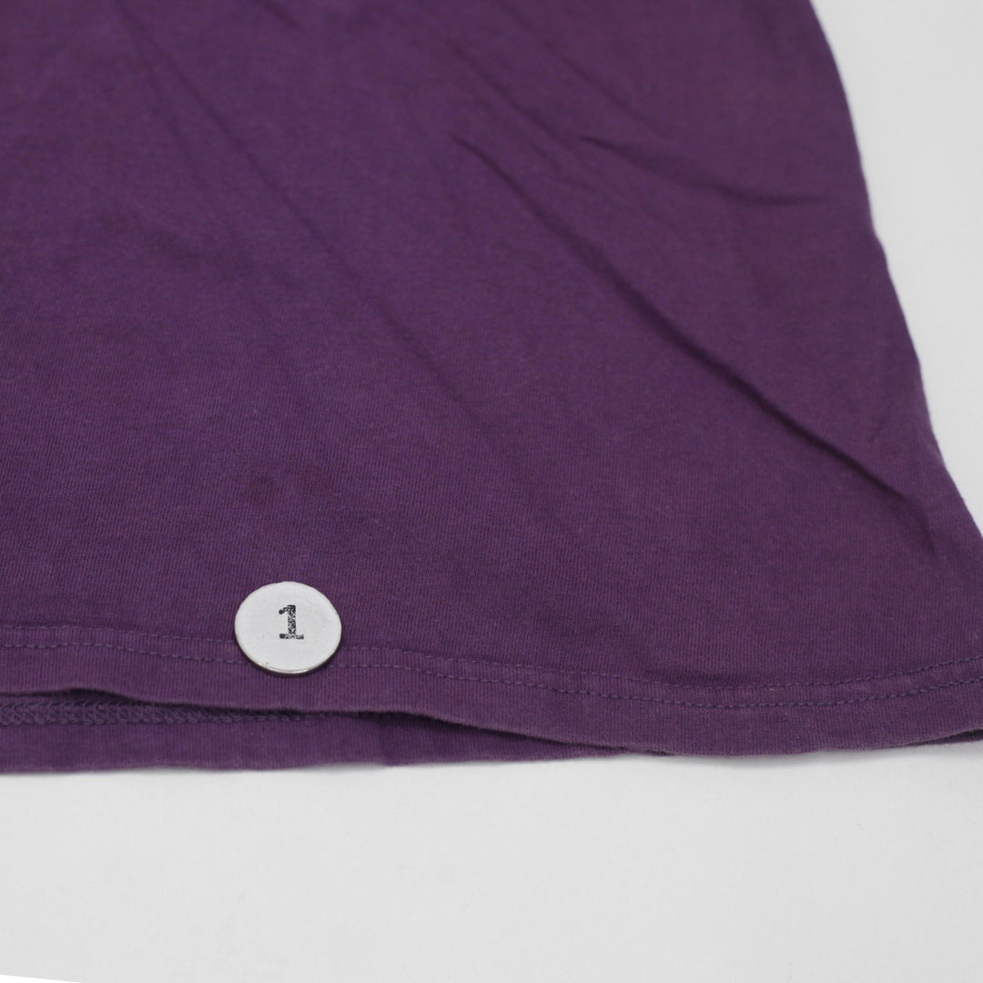 Vintage Mens Nike T-Shirt Purple Short Sleeve Swoosh Logo | Migration_T-Shirts - Detail View | Fashion Rerun