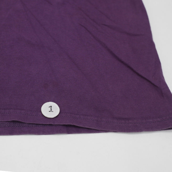 Vintage Mens Nike T-Shirt Purple Short Sleeve Swoosh Logo | Migration_T-Shirts - Detail View | Fashion Rerun