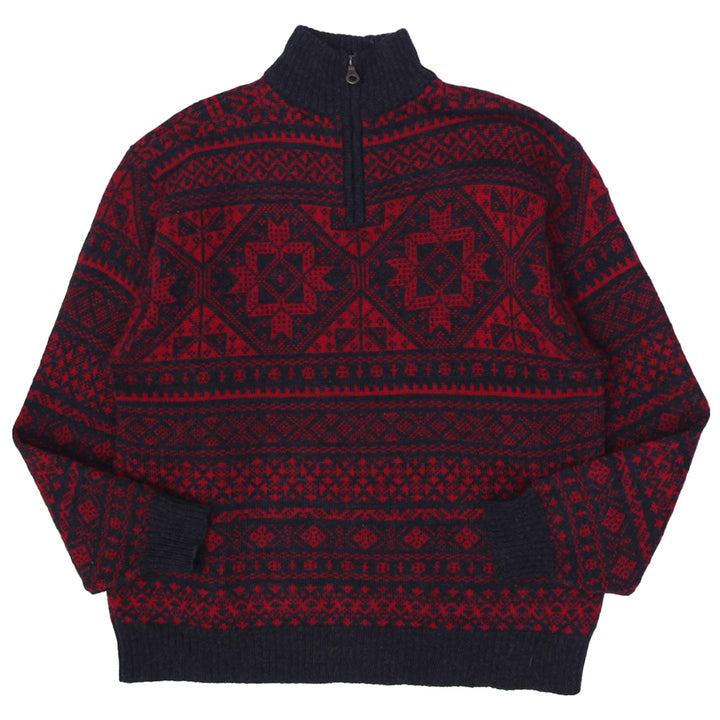 Vintage Pendleton Quarter Zip 100% Pure Virgin Wool Sweater