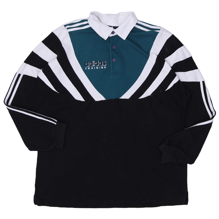 Vintage Adidas Training Rugby Polo Shirt -Size Large - Fashion Rerun Vintage Migration_T-Shirt