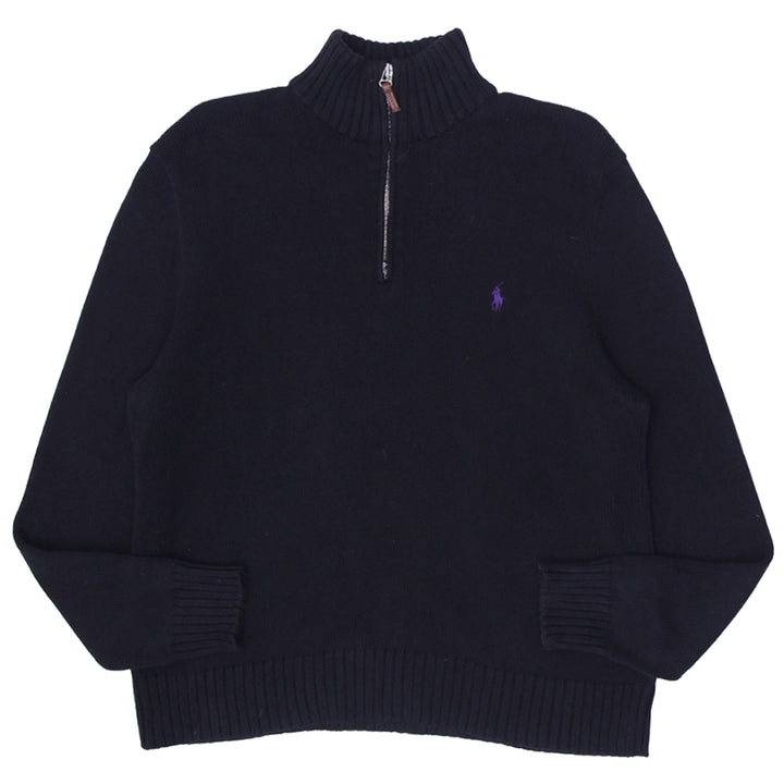 Mens Polo By Ralph Lauren 100% Pima Cotton Quarter Zip Sweater