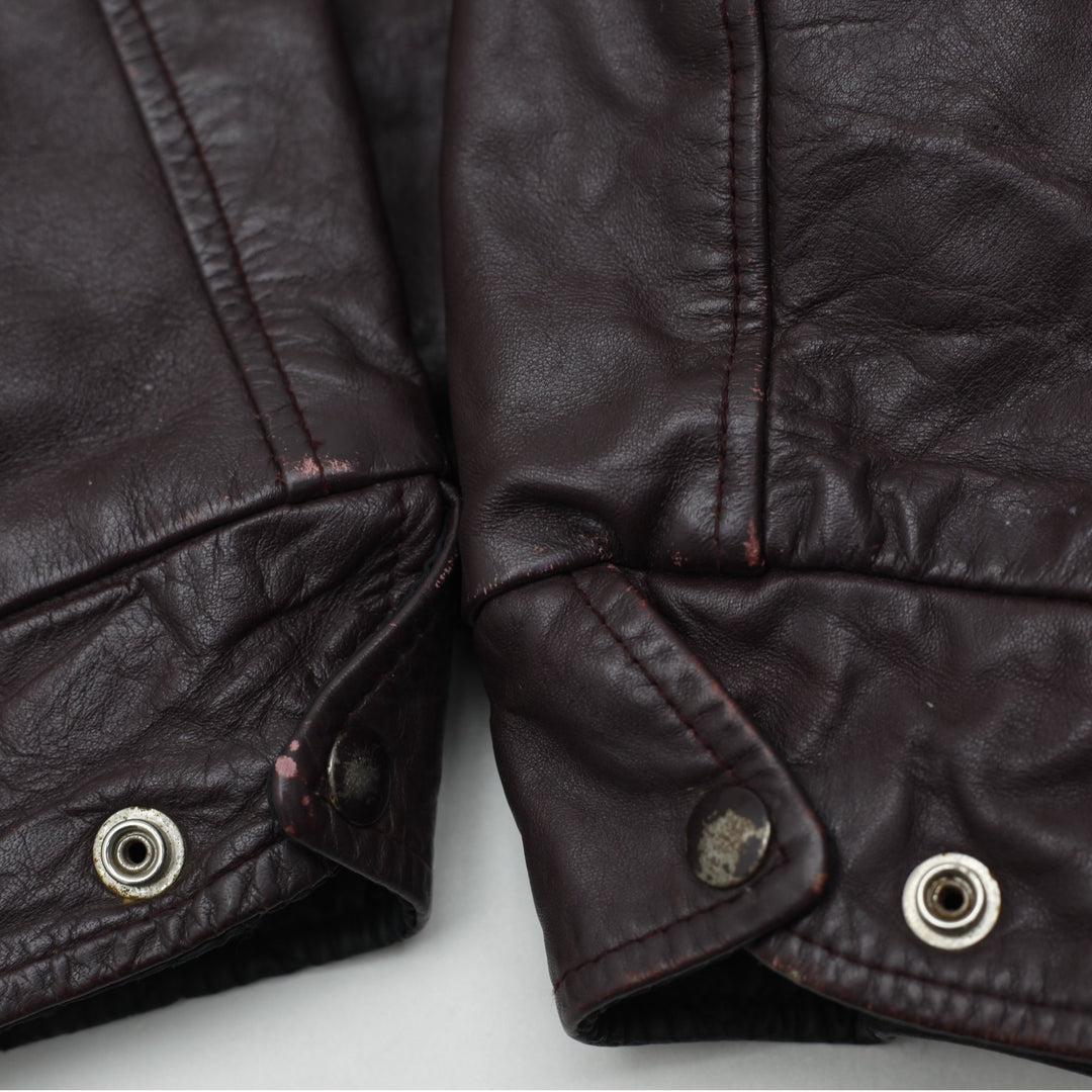 Vintage McMaster University Full Leather Varsity Jacket Size 46