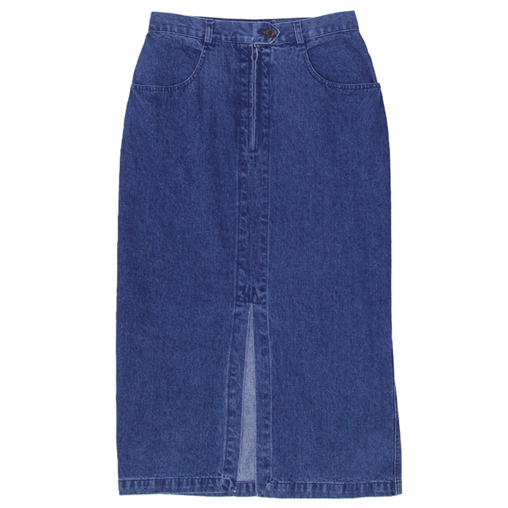 Y2K Ladies Blue Willi's Front Slit Denim Skirt