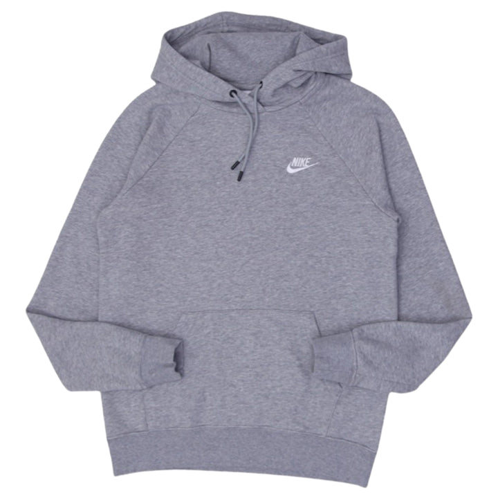 Mens Embroidered Nike Logo Gray Pullover Hoodie