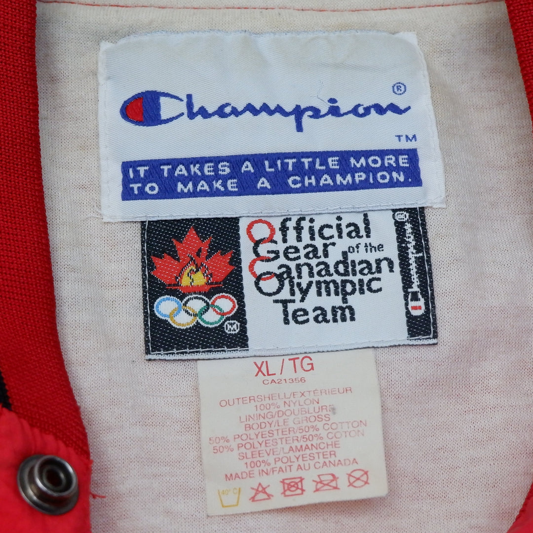 Vintage Team Canada Champion Bomber Jacket 1996 90s Olympics