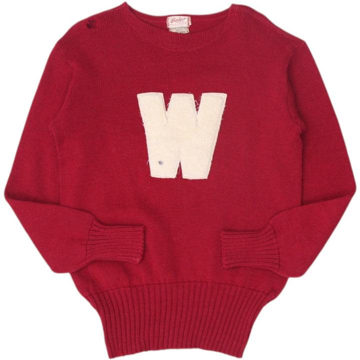 Vintage 80s University of Wisconsin Letterman's Sweater Made in USA Size L | Migration_Jumper & Knitwear | Fashion Rerun